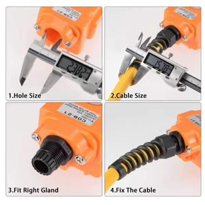 JIAF Nylon Ip67 Anti piegatura giunto del cavo giunto PG tedesco fatto esteso giunto impermeabile - Product Image 6