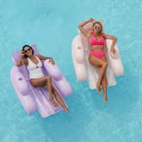 Fournisseur OEM/ODM de flotteurs de piscine gonflables pour adultes, hamac aquatique, chaise longue flottante, matelas en PVC avec porte-gobelets