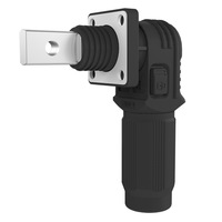 Connecteur haute intensité 200A 120V monophasé pour stockage d'énergie, boîtier en nylon PA66 IP67, trous filetés, étanche, prise mâle/femelle