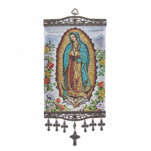 20 Cm Wall hanging <b>Ornament</b> Turkish Woven Fabric With Christian Orthodox and Catholic icon From Turkey - Product Image 2
