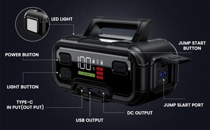 Démarreur de batterie lithium-ion 24000 mAh le plus vendu pour voiture, camion et <span class=keywords><strong>moto</strong></span> avec courant de crête de 6000 A - Product Image 3