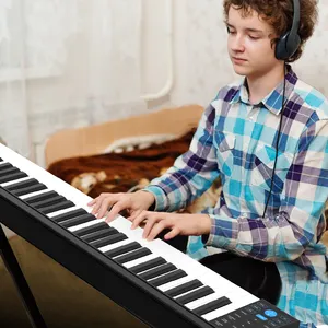 Konix 제조자 직업적인 전기 강직한 백색 Piane 그랜드 피아노 88 열쇠
