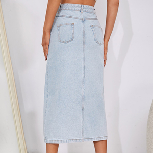 <span class=keywords><strong>Jupe</strong></span> <span class=keywords><strong>en</strong></span> <span class=keywords><strong>jean</strong></span> longue droite irrégulière fendue sur le côté délavé <span class=keywords><strong>jupe</strong></span> <span class=keywords><strong>en</strong></span> <span class=keywords><strong>jean</strong></span> de couleur unie <span class=keywords><strong>en</strong></span> gros <span class=keywords><strong>jupe</strong></span> <span class=keywords><strong>en</strong></span> <span class=keywords><strong>jean</strong></span> pour <span class=keywords><strong>femme</strong></span> - Product Image 3