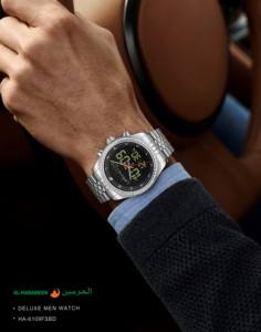Montre Alfajr Classique de Qualité Supérieure Al-Harameen en Gros avec Cadran Arabe - Product Image 2