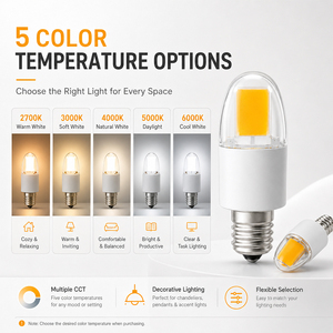 Mini <b>E12</b> Light Dimmable AC120V 3000K-6000K Customize Color temperature Indoor Lamp <b>E12</b> COB LED Light <b>Bulb</b> - Product Image 4
