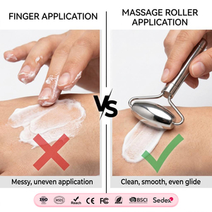 Planche Gua Sha en acier inoxydable 304 de qualité médicale OEM/ODM, outil de beauté professionnel écologique pour le <span class=keywords><strong>drainage</strong></span> <span class=keywords><strong>lymphatique</strong></span> et le yoga facial - Product Image 3