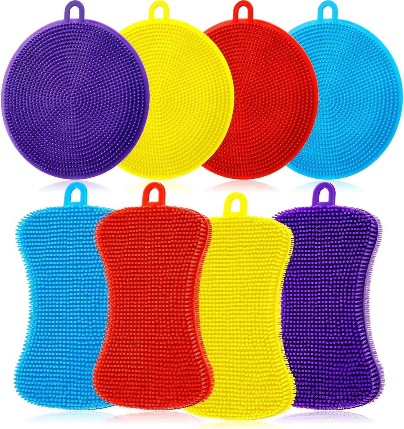 Силиконовая губка для мытья посуды, кухонные губки, многоразовая щетка для мытья посуды, фруктов, овощей.