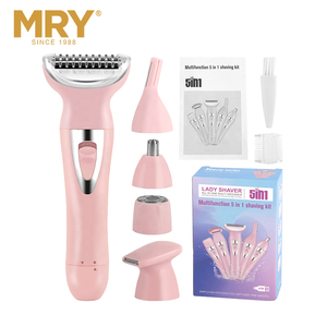 MRY <span class=keywords><strong>Mujer</strong></span> <span class=keywords><strong>Cuerpo</strong></span> Cara Depilación Mujeres Portátil Inalámbrico Mujeres Depilación Eléctrica Recortadora Señora Afeitadora Razor Bikini Trimmer - Product Image 6