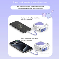 Personalizado portátil 3A PD27W Mini USB Cable de carga llaveros cargador de sublimación de cobre puro para dispositivos IOS y ordenadores