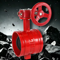 Vanne papillon rainurée de haute qualité, corps en fonte ductile, siège en EPDM pour conduite d'eau