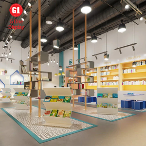 ชั้นวางหนังสือทันสมัย เฟอร์นิเจอร์ร้านหนังสือหรูหรา ดีไซน์สวยงาม ชั้นโชว์หนังสือแบบกำหนดเอง - Product Image 3