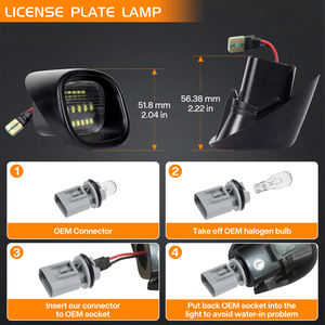 Nueva Luz LED para Placa de Matrícula FetonAuto, Compatible con <span class=keywords><strong>Chevrolet</strong></span> Blazer S10 Pickup, GMC Jimmy Sonoma, Oldsmobile Bravada 98-05, Trasera - Product Image 3