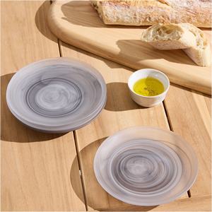 Vajilla Yug Glassware, Plato Redondo Único con Patrón en Espiral, Alabastro, Plato de Vidrio de Diferentes Colores - Product Image 2