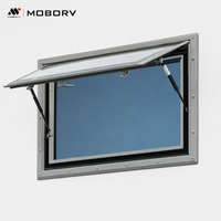 MOBORV Fenêtre de camion robuste en aluminium à montage encastré, double couche, en verre trempé, pour conversion de camping-car et camping-car DIY, pour expéditions