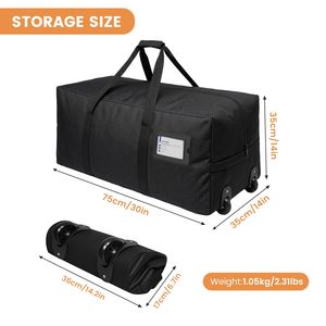 92L Heavy Duty Moving <b>Bags</b> with <b>Wheels</b> Foldable 900D Oxford Rolling Duffel <b>Bag</b> College Dorm Packing <b>Bags</b> for Moving Traveling - Product Image 5