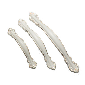 Xdoc Hardware European Style Cabinet Handle Ivory <b>White</b> Zinc Alloy Bar Shape Wardrobe Drawer <b>Door</b> Handle Durable - Product Image 3