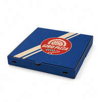 Cajas de Pizza de Cartón Kraft Impresas con Lámina Dorada UV Mate Biodegradable Personalizadas para Comida Rápida para Llevar