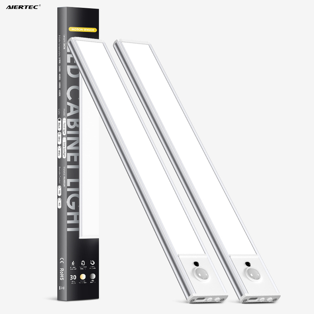 Cabinet Lighting Motion Sensor Light 5 Color Dimmable Usb Type C Rechargeable wireless Under Led Cabinet Lamp for Wardrobe