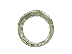 Chine, vente en gros, bague de mariage éternelle classique et élégante, design de mariée, or 18 carats, diamant VS SI, pour femmes - Product Image 3