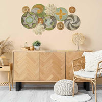 11 pièces Style bohème roseau tissé panier mural ensemble toute la maison décorative Art déco motif plante nature morte Design tentures murales