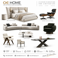 Meubles de maison de luxe personnalisables OEHOME : canapé moderne, table à manger, bureau, rangement pour appartement, chambre, salle à manger et salon