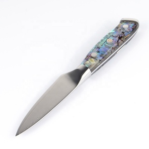 Cuchillo de Cocina de Alta Calidad con Diseño Nuevo, Acero Inoxidable de Damasco, Mango de Acrílico y Concha, Marca Keensun, 91.8g, Cuchillo <span class=keywords><strong>para</strong></span> Pelar Frutas - Product Image 3