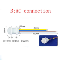 Détecteur de mouvement infrarouge PIR LED haute sensibilité 110V 220V, interrupteur intelligent automatique pour éclairage intérieur