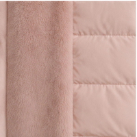 Manteau court en cuir de mouton pour femme, hiver, col en fourrure de lapin, patchwork, pour un usage quotidien