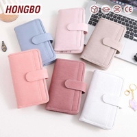 Hongbo Meilleure vente 12 couleurs Saffiano Epi Ripple cuir 30MM-anneau doré reliures minces A6 à feuilles mobiles avec poche avant comme cadeaux
