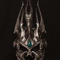Nuevo Casco del Rey Lich de World of Warcraft, Réplica Personalizable 1:1, Modelo Metálico Fundido y Grabado, Accesorio de Juego
