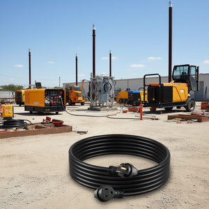 50 Ft 30A Generator Extension Cord NEMA 6-50P to 6-50R 7500W Power Cable <b>Telecommunication</b> Use - Product Image 2
