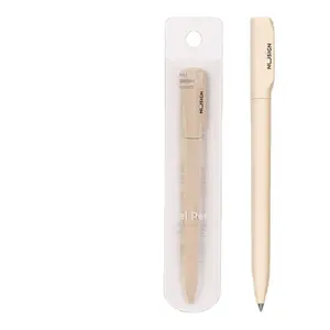Deli Ns552 Nieuw-Zeeland Roterende Gel Penshore Zand Wit Ins Koude Wind Creatieve Gel Pen Zwart 0.5 Eenvoudige Rollerball Pen Metaal Zwaar
