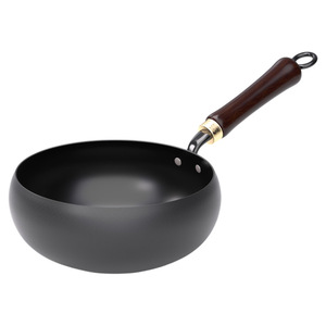 Extra Thick <b>Cast</b> Iron Wok Large Belly Non Stick Uncoated Induction Compatible Household Frying <b>Pan</b> - Product Image 1