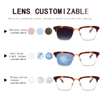 Montures optiques en acétate faites à la main en Chine 2024, protection anti-lumière bleue, style vintage européen, lunettes de mode unisexes de luxe avec étui