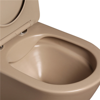 Ustensiles sanitaires d'usine placard à eau commode couleur mate toilette sans monture chasse d'eau en céramique deux pièces cuvette de toilette