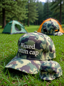 Casquettes de baseball imperméables à 6 panneaux en toile cirée/huilée, design ajustable, avec patch en cuir personnalisé et étiquette à boucle - Product Image 5