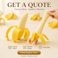 Jouet anti-stress extensible en forme de banane en TPR à remontée lente pour adultes et adolescents, idéal pour Halloween, Noël, ou comme cadeau de fête