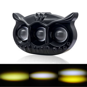 ไฟสปอร์ตไลท์ LED สำหรับมอเตอร์ไซค์ ขายดี ดีไซน์ 3 เลนส์ รูปทรงนกฮูก สองสี 30W ไฟตัดหมอกหน้ากันน้ำ สำหรับรถยนต์ รถบรรทุก - Product Image 3