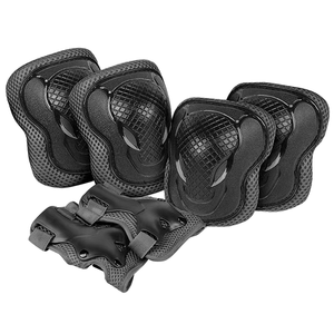 6 unids/set Protector de <span class=keywords><strong>patinaje</strong></span> sobre ruedas <span class=keywords><strong>coderas</strong></span> rodilleras muñequera niños adultos montar monopatín BMX bicicleta deportes equipo de protección - Product Image 3