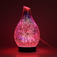 Diffuseurs d'arômes design de vase Smart Cool Mist Lampe à LED colorée 120ml Diffuseur d'aromathérapie d'huiles essentielles à ultrasons en verre 3D