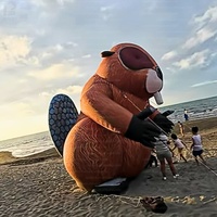 Bébés castors gonflables géants, animaux gonflables surdimensionnés pour la promotion de marque, l'activation en centre commercial, l'engagement du public et les événements en plein air