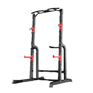 Gimnasio en casa Equipo de fitness comercial Equipo de elevación Barbell Stand Squat Rack Power Cage con J-Hooks <span class=keywords><strong>Smith</strong></span> Machine - Product Image 6