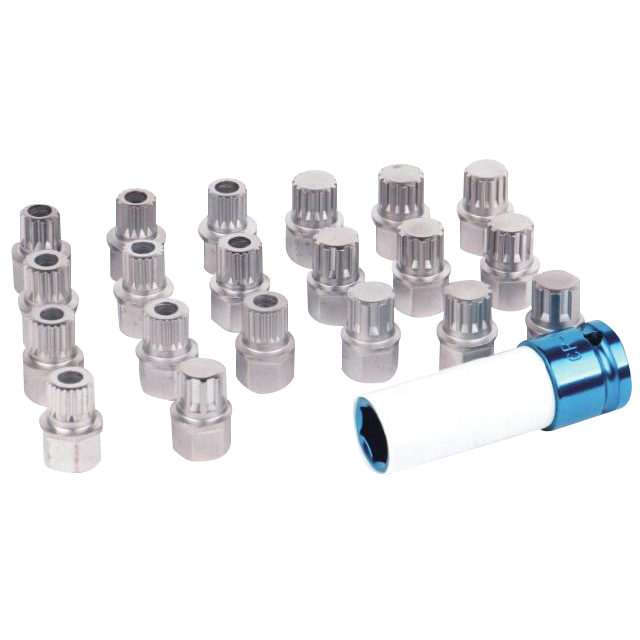 21 шт. Стопорная гайка колеса винт гнездо замка мастер-ключ для защиты от несанкционированного доступа в комплекте