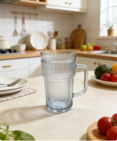 Gobelet à poignée 500 ml au design moderne, portable, en PC de qualité alimentaire, écologique, compatible lave-vaisselle, idéal pour les fêtes