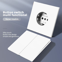 WESA Enchufe de Pared 16A con 1 Tomacorriente, Diseño Moderno de Lujo, Regleta Eléctrica Europea