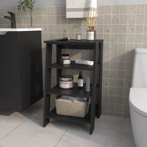 Estante de Baño Independiente DB McNeal, Negro, 4 Niveles, Plástico, Almacenamiento Abierto, Diseño Minimalista, Uso Doméstico - Product Image 3