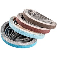 Bande abrasive pneumatique en oxyde d'aluminium 330x10mm, dureté 80A, pour le meulage et le polissage des métaux