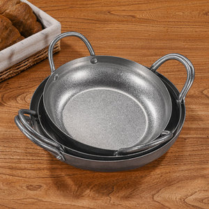 Olla <span class=keywords><strong>para</strong></span> Mariscos <span class=keywords><strong>de</strong></span> Acero Inoxidable Vintage Sin Recubrimiento, Olla Española Gruesa <span class=keywords><strong>de</strong></span> Doble Asa <span class=keywords><strong>para</strong></span> Langostinos, Pollo Frito, Plato <span class=keywords><strong>para</strong></span> Hot Pot - Product Image 3