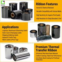 Ruban en résine résistant à l'huile pour verre Low-E 110mm*300m compatible Videojet TTO certifié RoHS
