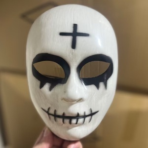 Máscara de Halloween para Cosplay, Máscara Facial Completa de Plástico Ecológico para Fiestas, Máscara de Asesino de <span class=keywords><strong>la</strong></span> Película The Purge Cross Anarchy - Product Image 4